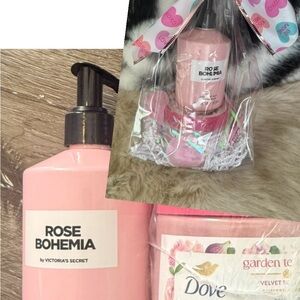 Victoria's Secret Rose Bohemia and Dove Rose body scrub bundle